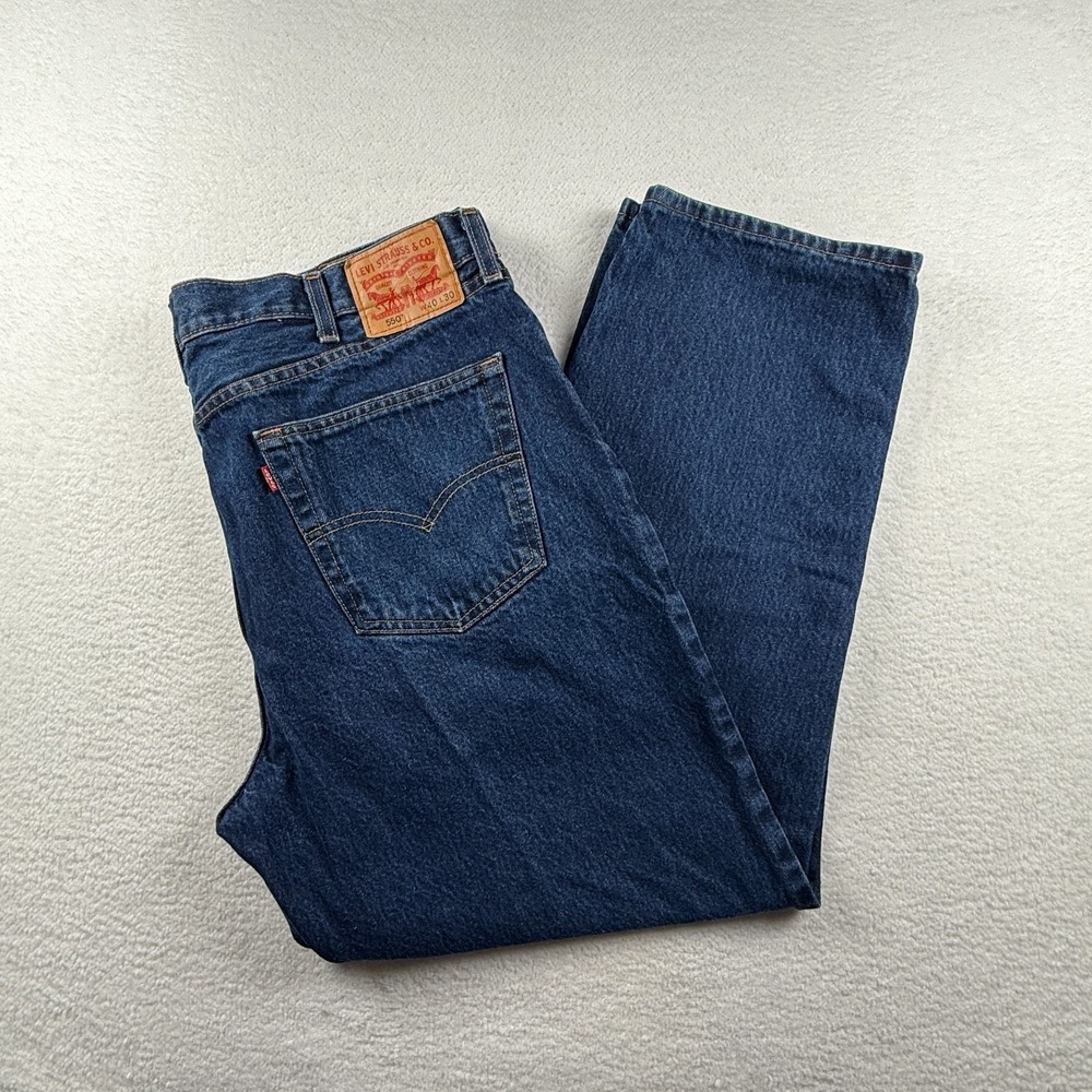 Levi's 550 Jeans Mens 40x30 Blue Denim All Day Comfort Relaxed Fit Straight Leg
